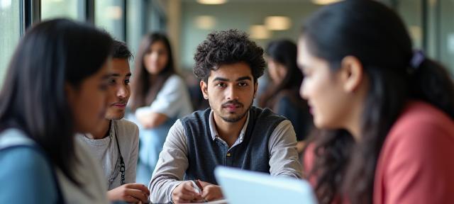 College students preparing for campus placements in Delhi